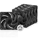 ARCTIC P12 Pro PST (5 Pieces) - Powerful PC Premium Case Fan, 120mm PWM | PWM PC Case Fan with Y-Splitter Cable, 600-3000rpm,