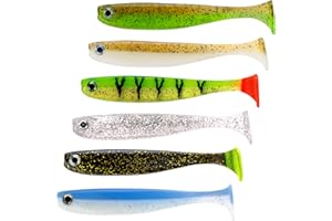 ‎NASTY BAIT Nasty Bait Gummifisch | 6,8 cm - 12,5 cm| Gummiköder| Kunstköder| Zanderköder, Hechtköder, Barschköder| UV aktive Modelle| flankende Aktion| 3D Augen|8 Farben | Aussparungen für Offsethaken
