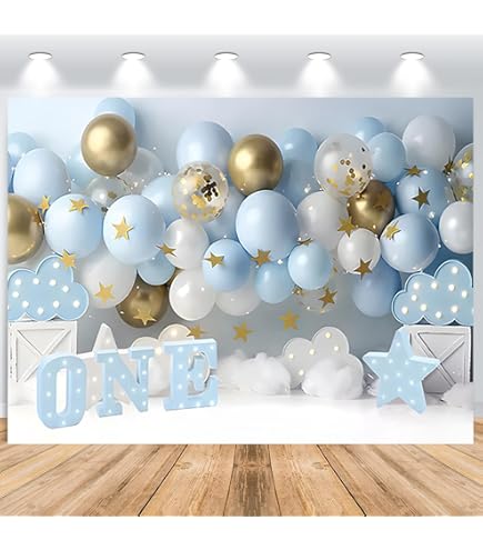 Renaiss 1.8m Orso Baby Shower Sfondo Rotondo Palloncini Bianchi Dorati Sfondo Fotografico In Poliestere Rivelazione Di Genere Decorazione Per Festa Di Compleanno Neonato Oggetti Di Scena Per Foto
