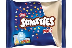 SMARTIES Mini Confetti ripieni di Cioccolato al Latte, 18 Scatoline da 14,4g (259,2g)