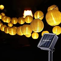 Joomer Solar Lichterkette Lampion Außen, 6M 30er LED IP65 Wasserdicht Lampion/Laternen Solar Lichterkette Auße…