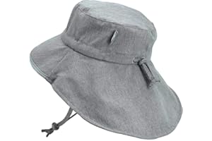 JAN & JUL Wide Brim Sun Hats for Boys with Neck Flap
