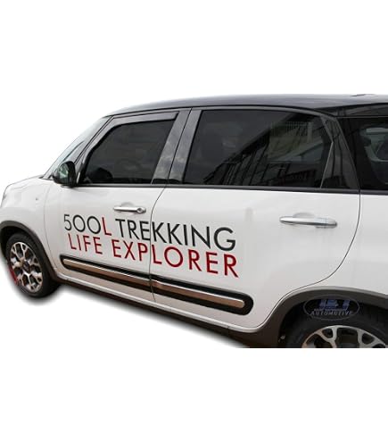 Kit 4 Deflettori Antivento Anteriori E Posteriori Per Fiat 500L Trekking (5 Porte) Dal 2013