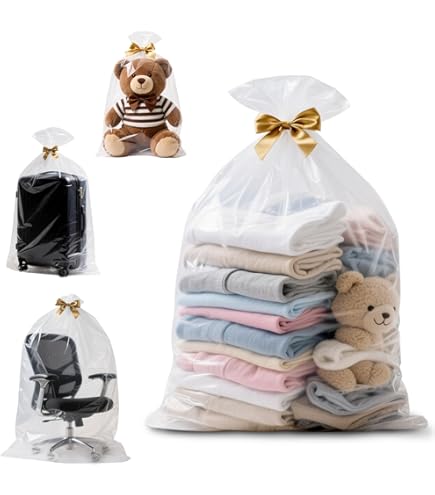 Sac Plastique Transparent Lot De 15 Sacs De Rangement Extra Larges En Plastique Transparent Avec Sacs Plastique 90x120 Cm 90x60 Cm