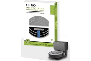 E-HAO 6 panni di ricambio per robot aspirapolvere iRobot Roomba Combo j5+, j5, i5+, i5, i8+,i8, Accessori per panni di ricarica in microfibra lavabili e riutilizzabili