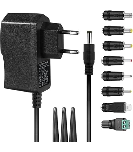 Alimentatore 220V A 6V 2A DC Con Spinotto 2.5x5.5mm – Adattatore Di Corrente Universale (Polo Positivo Centrale)