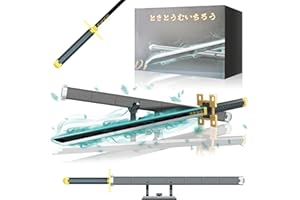 Hengrongshen Katana Demon-Slayer, 100cm Épée Tokitou Muichirou en Briques de Construction Style Ideas, Kit de 771 Pièces avec Support et Gaine, Cosplay Manga Cadeau Décoratif pour Adultes et Enfants