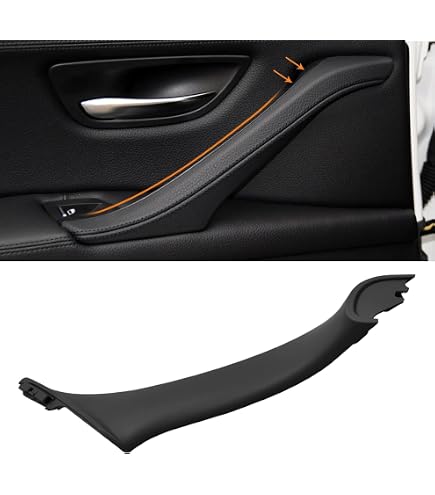 LIMBQS Maniglia Interna Della Porta per BMW F10 F11 F18, Manopola del Pannello della Porta Interna Regolatore della Maniglia della Porta della Finestra Interna per BMW Serie 5 (Nero