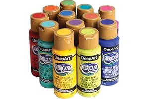 DECO ART DECOART Pack 12 ACRILICOS Americana Brillantes 59 ML