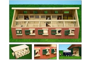 Van Manen 610544 Large Wooden Horse Stable with 9 Horse Stalls