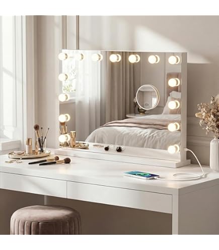 Lampada da specchio a LED dimmerabile, con 12 lampadine a LED per trucco con 3 colori e 10