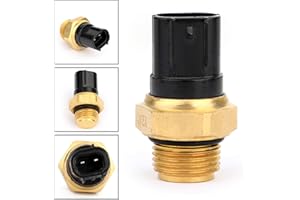 Artudatech Interruptor de temperatura ventilador de radiador de metal para GSXR 600 750 750X 1000 1300 TL1000S TL1000R VL800 (dorado, 12 V)