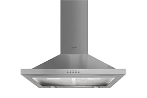 Abode Chimney Cooker Hood Stainless Steel 60cm Extractor Hood & Recirculation with 2x Carbon Filters, Wall Mounted Range Hood Extractor Fan, 3 Speed Settings, ASCH6031SS (Silver)