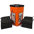 Quick Dam Grab & Go Flood Kit includes 10- 5-ft Flood Barriers in Bucket (QDGG5-10), Orange