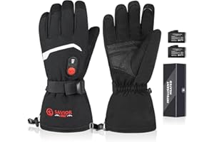 Sun Will Guanti Riscaldati per Uomo e Donna Impermeabile e Antivento Guanti Ricaricabile da Sci Invernale Moto Campeggio Escursionismo per Malattia di Raynaud Artrite