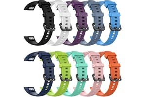 J-ouuo Correa de silicona de liberación rápida de silicona suave de repuesto compatible con Huawei Band 3 Pro y Band 4 Pro