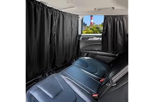 OEMASSIVE 1*Auto Trennvorhänge Sonnenschutz+2*Heckscheibe Vorhang Sonnenblende Auto Innenteiler Vorhänge Sonnenschutz Reise Abnehmbarer Gardinen Schutz der Privatsphäre 170 x 82 cm