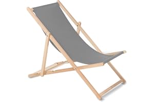 GREEN BLUE Greenblue Tumbona (gris) hecha de madera de haya, disponible en 12 colores, práctica, cómoda …