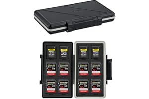 JJC Wodoodporne etui na karty pamięci SD SDXC SDHC x12 + CFExpress Type-A x 12, etui na kartę pamięci, schowek na karty SD