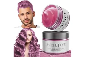COUKULA 4,23 Unzen Rosa Temporäre Haartönung, Pink Instant Hair Cream Mud, Natürliche Haarfarbe Frisur Pomade, Unisex Styling Haartone Wax, 120g Haar Wachs für Party Cosplay Halloween Weihnachten