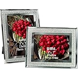 Amazon Brand - Umi 7x5 Sparkle Glass Photo Frames, 2 Pack