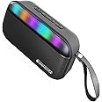 ZEBRONICS County 7 Portable Bluetooth Speaker, 8 Watts, Upto 15 Hours Playback, Passive Radiator, BTv5.3 | mSD | TWS | USB, RGB LED, Call Function, Carry Loop (Black)