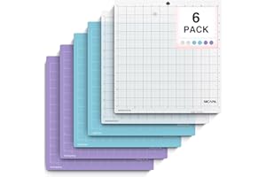 NICAPA Cameo 5 Cutting Mats 30 cm x 30 cm for Silhouette Cameo 4/3/2/1, [Pack of 6] Variety Grip Replacement Mats Accessories, Adhesive, Non-Slip, Flexible and Gridded for Cards, Paper, Vinyl Cutting