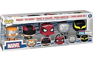 Funko POP! Marvel: Year Of the Spider - Prodigy - 5-pak Spider-Man - Marvel Comics - Ekskluzywna figurka kolekcjonerska winylowa - pomysł na prezent - oficjalny towar - zabawki dla dzieci i dorosłych