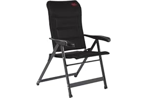 Crespo Silla de Camping Deluxe Negro