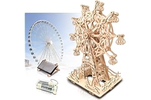 auryee 3D Wooden Puzzle Ferris Wheel Model Kits Wood Craft Kit for Adult Birthday Gift for Age 14+ Years Old