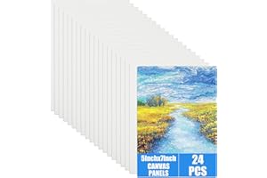 APACALI 24 PCS Blank Canvas, 5 x 7 Inch (13 x 18cm) Canvases for Painting, Mini Canvas Boards, White Blank Canvases for Art, Painting, Sketching, Drawing