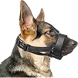 HEELE Museruola per Cani in Nylon Morbida Imbottitura Museruola Cane Morbidissima in Neoprene Museruola Regolabile Antiabbaio