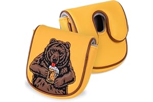 LZFAN Housse de tête de club de golf - Couvre-club hybride en bois de parcours - Lame de golf - Maillet de putter - Ours de bière