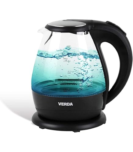 Wasserkocher 1,8 Liter 2200W – Glaskanne Mit LED-Beleuchtung, Edelstahlboden, Kalkfilter, OneTouch-Deckel, BPA-frei