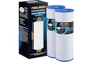 POOLPURE Hot Tub Filter Unicel c4950 with Medicine Box, Compatible with Pleatco PRB50-IN, PRB50IN for Arctic, Beachcomber, Canadian, Hydropool & Jacuzzi Spas, Filbur FC-2390, Dynamic 03FIL1600(2pcs)