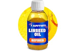 7 Artists Huile De Lin Raffiné Pour Peintures à L'huile Flacon De 125 ml | Diluant Peinture à Huile pour La Peinture et L'art