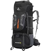 Bseash 80L Waterproof Hiking Camping Backpack with Rain Cover Lightweight for Outdoor Sports Travel Climbing Tourism