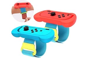 OSELEE Wrist Bands for Just Dance 2023 2022 2021 2020 & Zumba Burn It Up, Compatible with Nintendo Switch Joy-Cons Controller & Switch OLED Version, 2 Pack Adjustable Elastic Armband, for Adults and Children