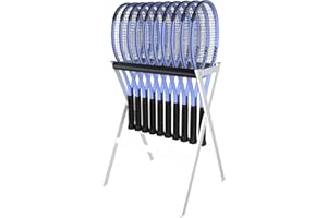 Lhysn Tennis Racket Storage Rack Stand, Tennis Racket Holder, Tennis Racquet Storage Rack, Tennis Racket Stand Durable and Storable, for Gymnasium Tennis Club (White)