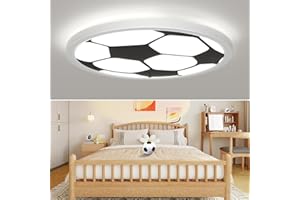 EPOCHGLO Deckenlampe LED Deckenleuchte Flach 24W 4000K Weiß Fußball 2400LM IP44 Modern Ultra Dünn LED Lampe Decke für Wohnzimmer Schlafzimmer Badezimmer Flur Balkon Mädchen Junge Kinderzimmer, Ø30cm, Rund
