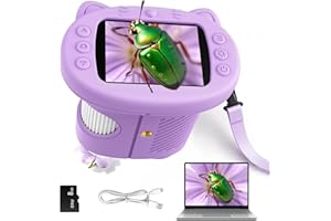 Yidoroye 1000X 2.4" HD Handheld Digital Microscope for Kids,Gifts for 3-10 Year Old Boys Girls Science Experiments for Kids Microscope STEM Toys for 3-10 Year Old Boys Girls Toys Birthday Present Xmas