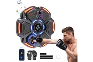 VHV Machine de Boxe Musicale, Machine de Boxe Musicale Adulte, 9 Modes de Vitesse Cible Boxe Mural Musique - Comptage Intelligent et Bluetooth Musicboxing pour Enfants Entraînement à la Maison