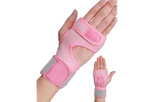 SUEH DESIGN Attelle Poignet, Orthese Poignet réglable pour Soulager la Douleur due au Syndrome du Canal Carpien, Tendinite et Arthrite, Protege Poignet pour Main Droit, Rosa