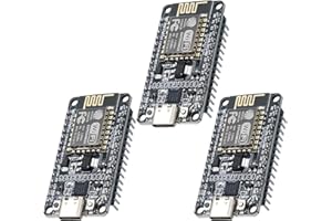 ESP8266 NodeMCULua V2 Módulo RUIZHI 3 Piezas NodeMCU ESP8266 WiFi Placa de Desarrollo ESP-12E CP2102 Type-C Interfaz Compatible para Arduino IDE/Micropython