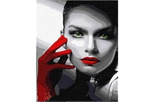 Artnapi Dipingere con i numeri, adulti con cornice, dipinta a mano, per ragazze con occhi verdi, kit per principianti e adulti, set con colori acrilici e pennelli, tela da 40 x 50 cm, regalo