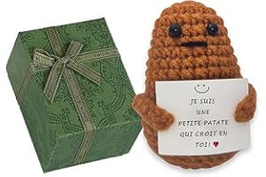 Flossty Patate Pommes de Terre tricotées, Peluches inhabituelles Positive, décorations Humoristiques et inspirantes, Objets de Bureau