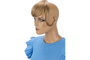 ‎CAISHA CAISHA by PRETTYSHOP Pony Clip In Extensions Stirnfransen Haarteil Haarverlängerung Dunkelblond F7-2