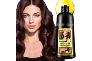 FROVETANI Haarfärbeshampoo für Graues Haar,3-in-1 Langanhaltende Haarfarbe,Sofort-Haarfarben-Shampoo Haarfärbung Instant Hair Color Shampoo für Männer Frauen, Herbal Ingredients (500ML) (Kastanienbraun)