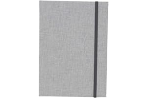 ‎GOLDBUCH goldbuch 64919 Notizbuch Linum, Notizheft im DIN A5 Format, Kladde mit 200 chamoisfarbene Blankoseiten, Einband Leinen, Buch grau