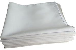 WALTER GRANGE Men's Pack of 5 | Soft Handkerchiefs, Pure White & Colour Border Classic Hankie | 35% Cotton, 65% Polyester | Size of 36 x 36 cm